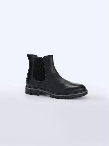 emilio adani Herren Boots mit Reißverschluss Schwarz 37441