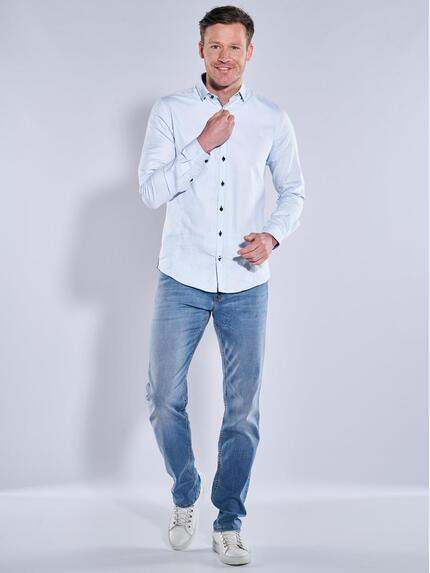 ENGBERS GERMANY Herren Langarm-Hemd mit hochwertiger Warenstruktur Hellblau 38227 ENGBERS GERMANY Herren Langarm-Hemd mit hochwertiger Warenstruktur Hellblau 38227