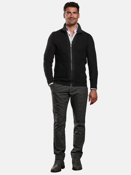 engbers Herren Cardigan mit herausnehmbarer Kapuze Schwarz 32385 engbers Herren Cardigan mit herausnehmbarer Kapuze Schwarz 32385