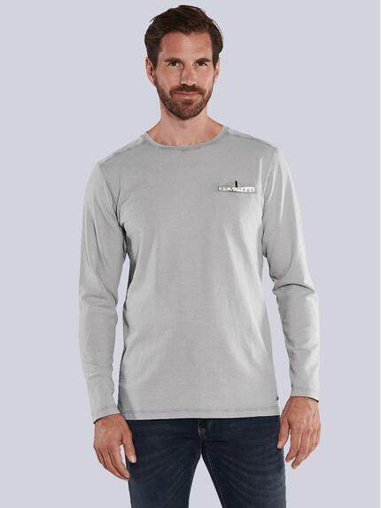 engbers Langarm-Shirt uni Hellgrau