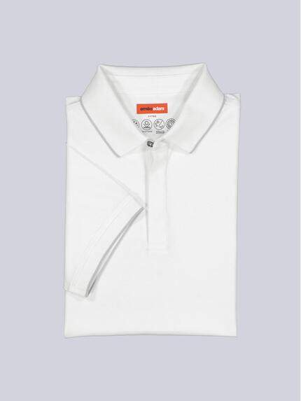 emilio adani Polo-Shirt atmungsaktiv Reinweiss