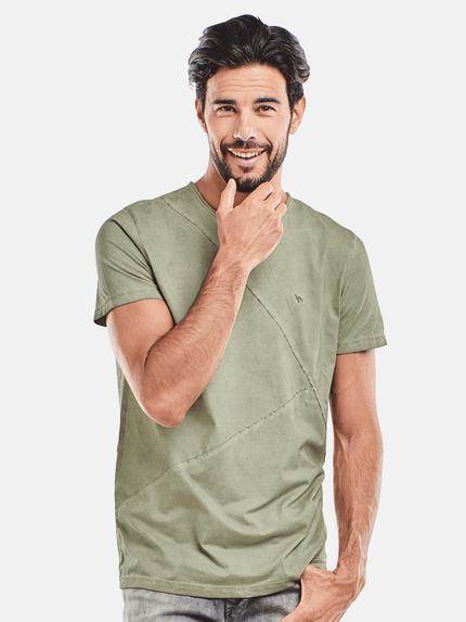 emilio adani Rundhals T-Shirt Elfenbein