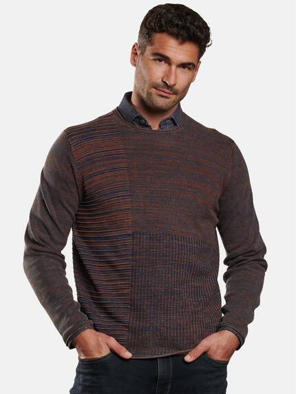 engbers Pullover Rundhals Dunkelorange