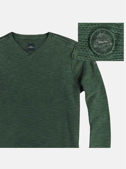engbers Herren Pullover V-Ausschnitt Grün 24362 engbers Herren Pullover V-Ausschnitt Grün 24362