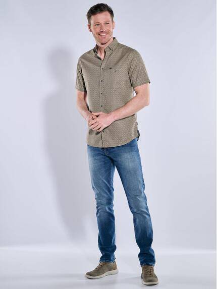 engbers Herren Kurzarm-Hemd gemustert Sand 39184 engbers Herren Kurzarm-Hemd gemustert Sand 39184