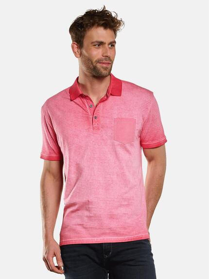 engbers Polo-Shirt strukturiert Magenta