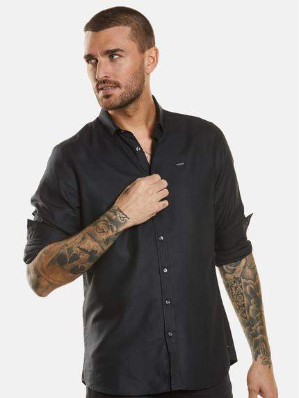 emilio adani Herren Langarm-Hemd uni Schwarz 34402 emilio adani Herren Langarm-Hemd uni Schwarz 34402