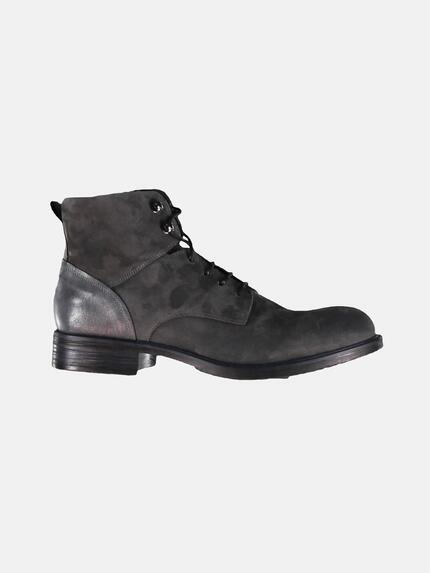 emilio adani Velourlederboot im Bikerlook Kieselgrau