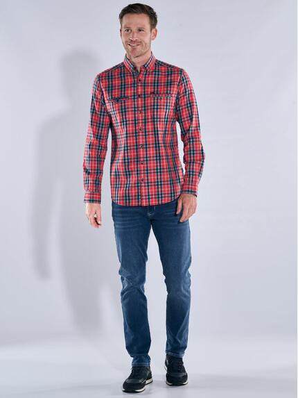 engbers Herren Langarm-Hemd kariert Feuerrot 39320 engbers Herren Langarm-Hemd kariert Feuerrot 39320