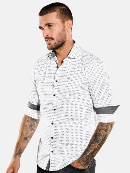 emilio adani Herren Langarm-Hemd slim fit Weiß 35308 emilio adani Herren Langarm-Hemd slim fit Weiß 35308