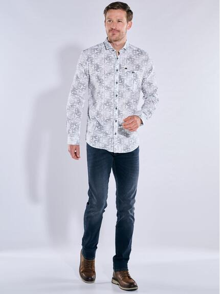 engbers Herren Langarm-Hemd gemustert Blau 37331 engbers Herren Langarm-Hemd gemustert Blau 37331