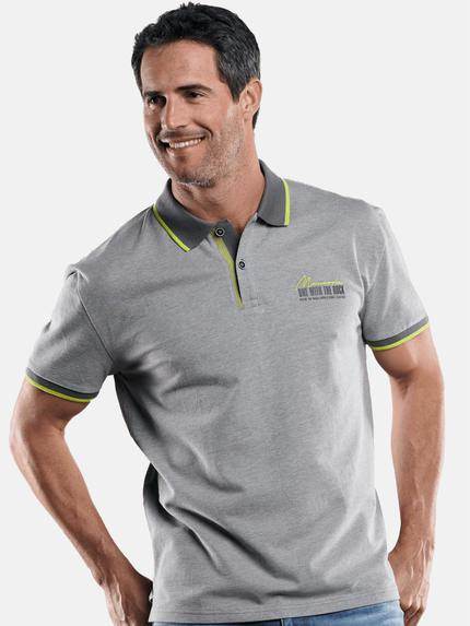 engbers Herren Poloshirt mit Neondetails Mausgrau 29226 engbers Herren Poloshirt mit Neondetails Mausgrau 29226