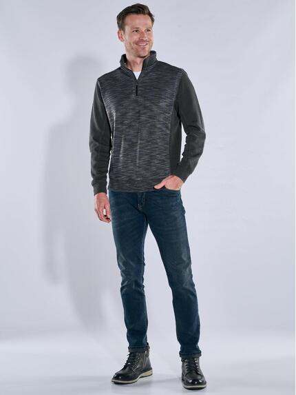 engbers Herren Sweatshirt mit Strukturwechsel Anthrazit 39555