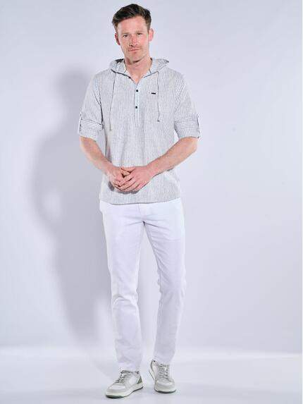 engbers Herren Langarm-Shirt mit Leinenanteil Mittelblau 38946 engbers Herren Langarm-Shirt mit Leinenanteil Mittelblau 38946