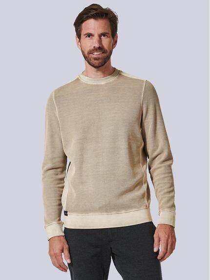 engbers Sweatshirt strukturiert Braunbeige