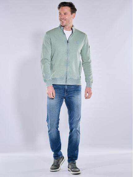 engbers Herren Sweatjacke Stehbund Mittelblau 39956