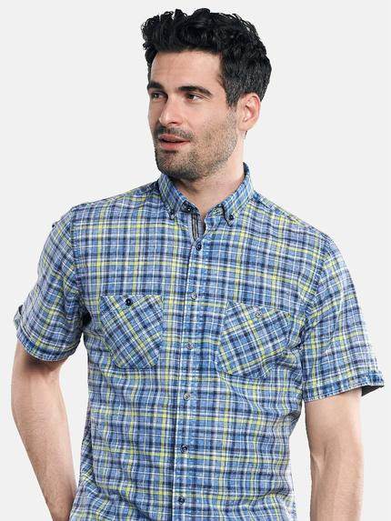 engbers Herren Halbarmhemd im Karodesign Zitronengelb 31042 engbers Herren Halbarmhemd im Karodesign Zitronengelb 31042