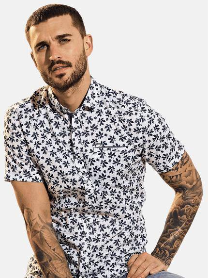 emilio adani Herren Hemd kurzarm Blau 32348 emilio adani Herren Hemd kurzarm Blau 32348