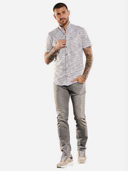 emilio adani Herren Kurzarm-Hemd gestreift Grau 33083 emilio adani Herren Kurzarm-Hemd gestreift Grau 33083