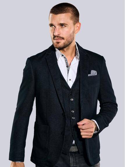 emilio adani Herren Sakko slim fit Schwarz 35263