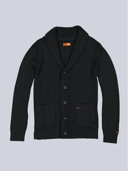 emilio adani Strickjacke mit Schalkragen Anthrazit