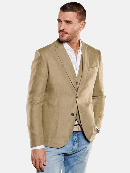 emilio adani Freizeit-Sakko mit Leinenanteil Khaki