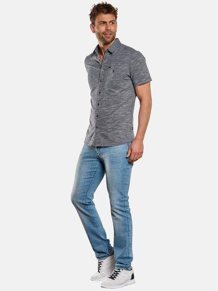 engbers Herren Kurzarm-Hemd aus Jersey Marineblau 33054