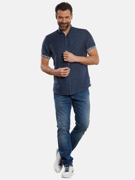 engbers Herren Kurzarm-Hemd aus Leinen Saphirblau 32821 engbers Herren Kurzarm-Hemd aus Leinen Saphirblau 32821