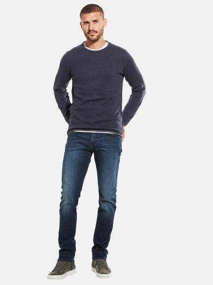 emilio adani Herren Rundhals Pullover Blau 31007 emilio adani Herren Rundhals Pullover Blau 31007