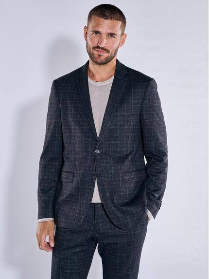 emilio adani Herren Anzug-Sakko slim fit Grau 37647