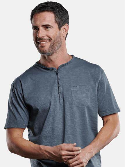 engbers Herren Henley T-Shirt Marineblau 28911 engbers Herren Henley T-Shirt Marineblau 28911