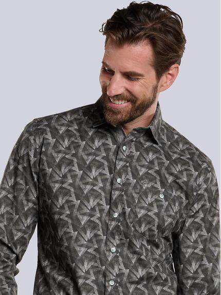 engbers Herren Langarm-Hemd gemustert Oliv 34193 engbers Herren Langarm-Hemd gemustert Oliv 34193