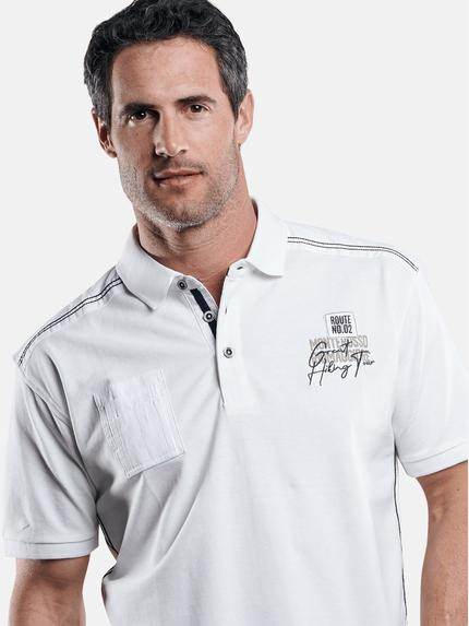 engbers Herren Stylisches Poloshirt mit Applikation Reinweiss 29216 engbers Herren Stylisches Poloshirt mit Applikation Reinweiss 29216