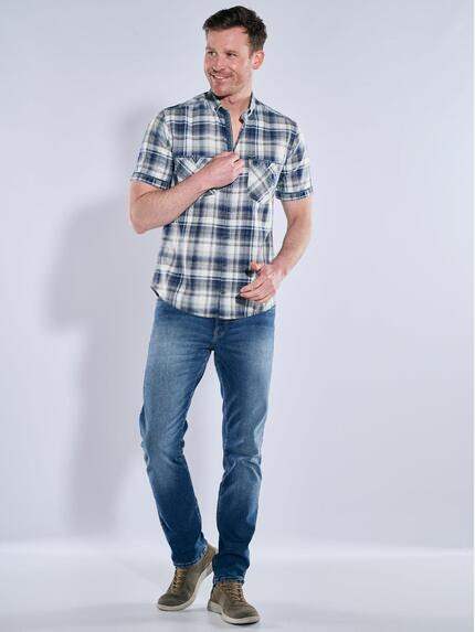 engbers Herren Kurzarm-Hemd kariert Indigoblau 39031 engbers Herren Kurzarm-Hemd kariert Indigoblau 39031