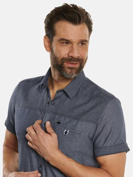 engbers Herren Hemd kurzarm Blau 32623 engbers Herren Hemd kurzarm Blau 32623