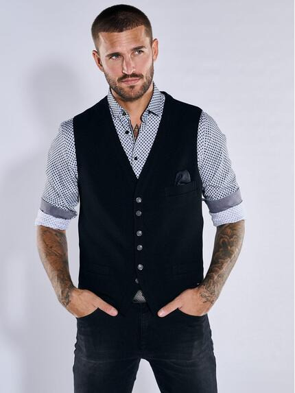 emilio adani Sakko-Weste slim fit Schwarz