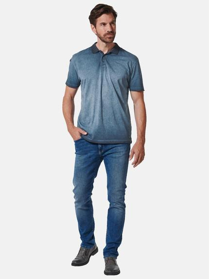 engbers Herren Polo-Shirt regular Blau 35068