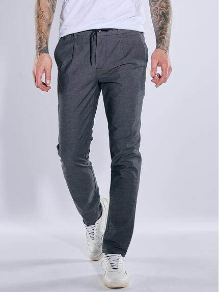 emilio adani Chino mit Tunnelzug Marineblau