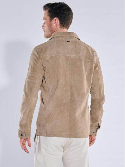 engbers Herren Leichte Velourslederjacke Beige 40403