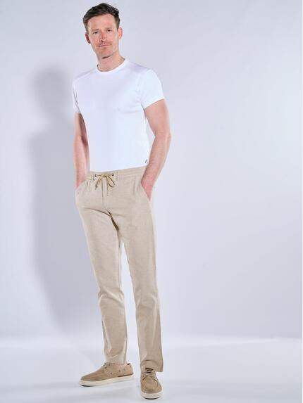 engbers Herren Chino mit Tunnelzug Sand 39012 engbers Herren Chino mit Tunnelzug Sand 39012