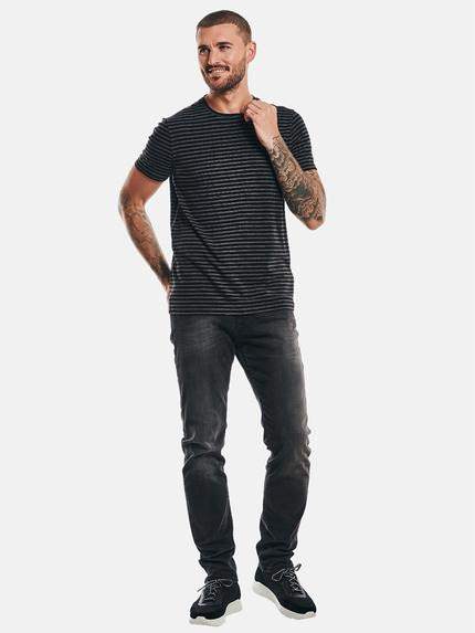 emilio adani Herren T-Shirt gestreift Schwarz 32454 emilio adani Herren T-Shirt gestreift Schwarz 32454