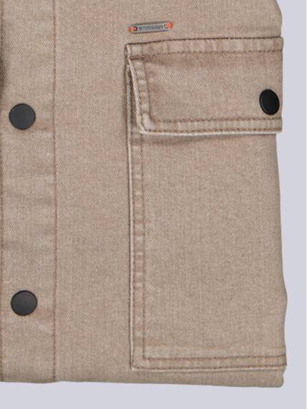 emilio adani Herren Overshirt uni Beige 39203