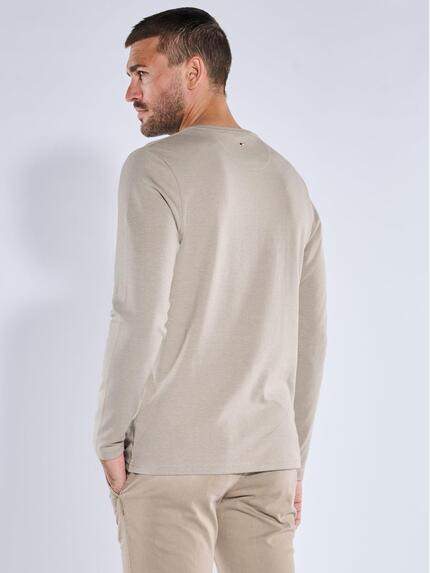 emilio adani Herren Langarm-Shirt strukturiert Braunbeige 39313 emilio adani Herren Langarm-Shirt strukturiert Braunbeige 39313