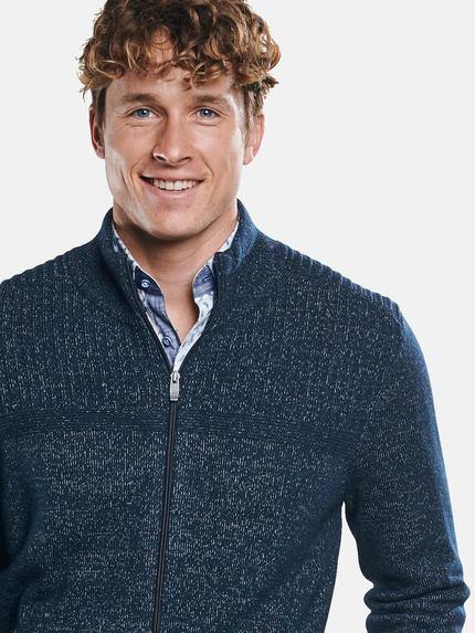 engbers Herren Lässige Strickjacke Petrolblau 30821