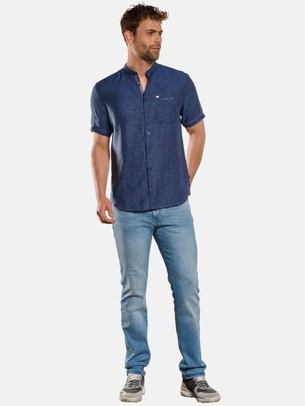 engbers Herren Kurzarm-Hemd aus Leinen Saphirblau 33068 engbers Herren Kurzarm-Hemd aus Leinen Saphirblau 33068