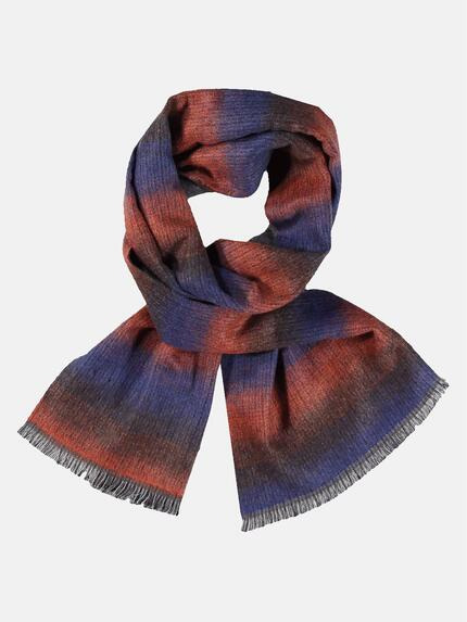 engbers Karierter Strickschal Dunkelorange