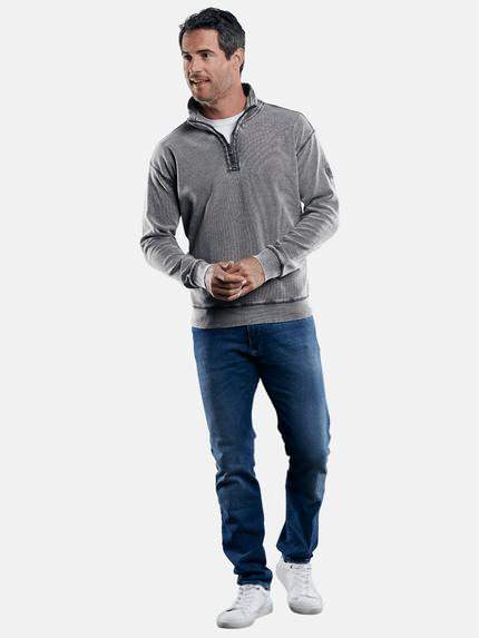 engbers Herren Sweatshirt mit modischer Waffelstruktur Silbergrau 29207 engbers Herren Sweatshirt mit modischer Waffelstruktur Silbergrau 29207