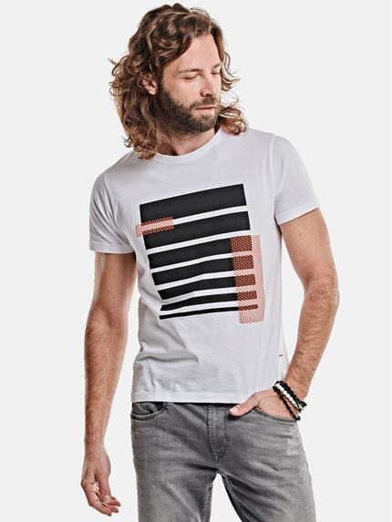 emilio adani Rundhals T-Shirt Reinweiss