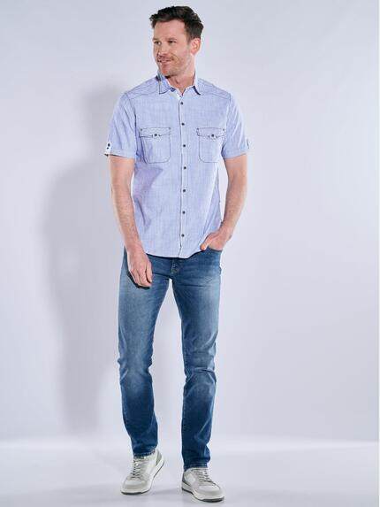 engbers Herren Kurzarm-Hemd kariert Blau 38903 engbers Herren Kurzarm-Hemd kariert Blau 38903
