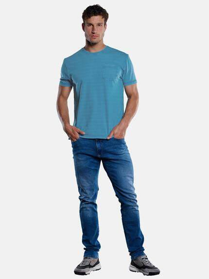 engbers Herren T-Shirt gestreift Petrolblau 33433 engbers Herren T-Shirt gestreift Petrolblau 33433